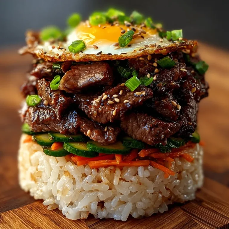 Delicious Korean BBQ Beef Rice Stack Recipe