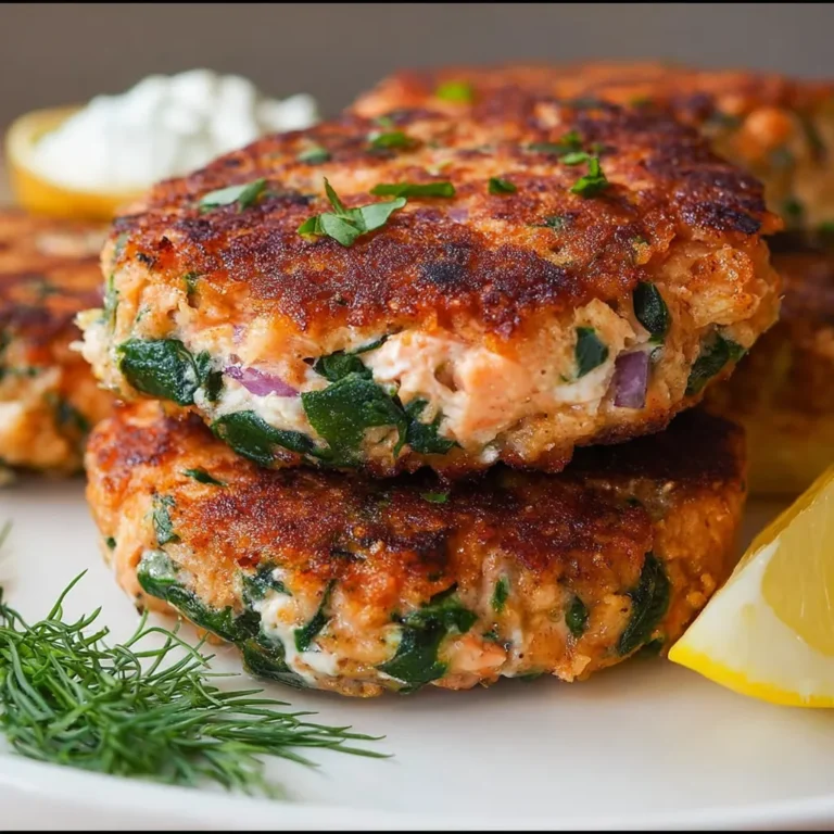Delicious Mediterranean Salmon Spinach Patties