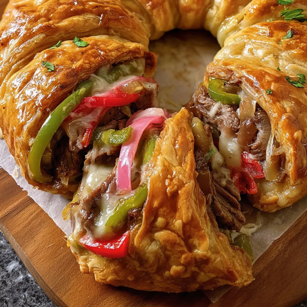 Delicious Philly Cheese Steak Crescent Rolls