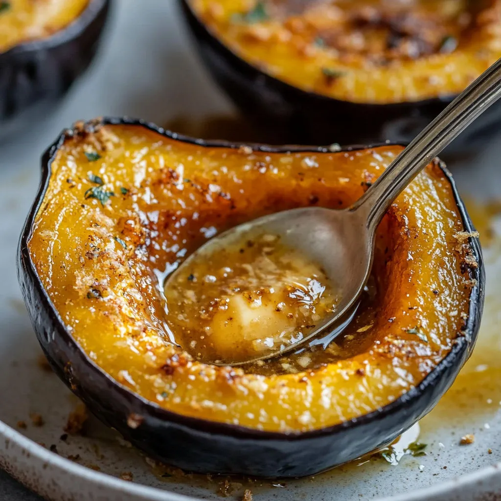 Delicious Roasted Acorn Squash with Brown Sugar