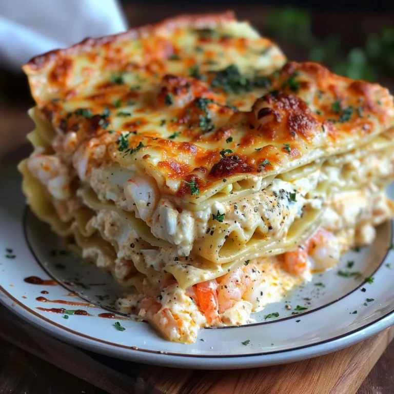 Delicious Seafood Lasagna with Shrimp and Crab