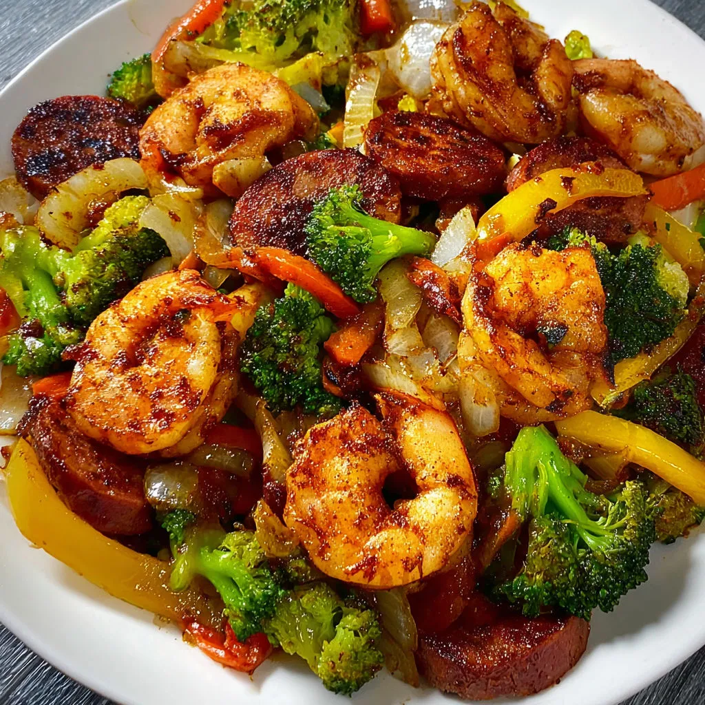 Delicious Shrimp Sausage Veggie Stir-Fry Recipe