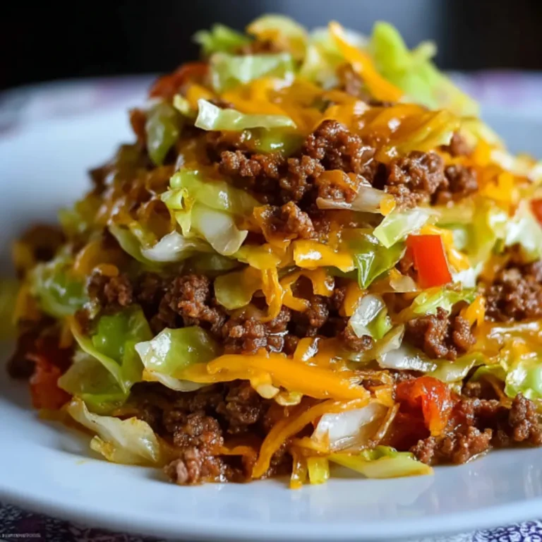 Easy Beef Taco Cabbage Skillet Recipe