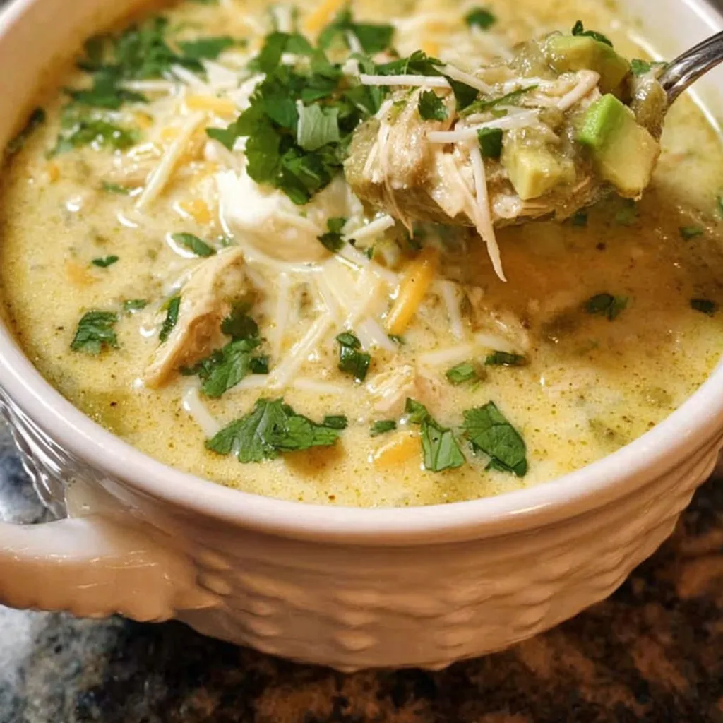 Easy Crock Pot Green Enchilada Chicken Recipe