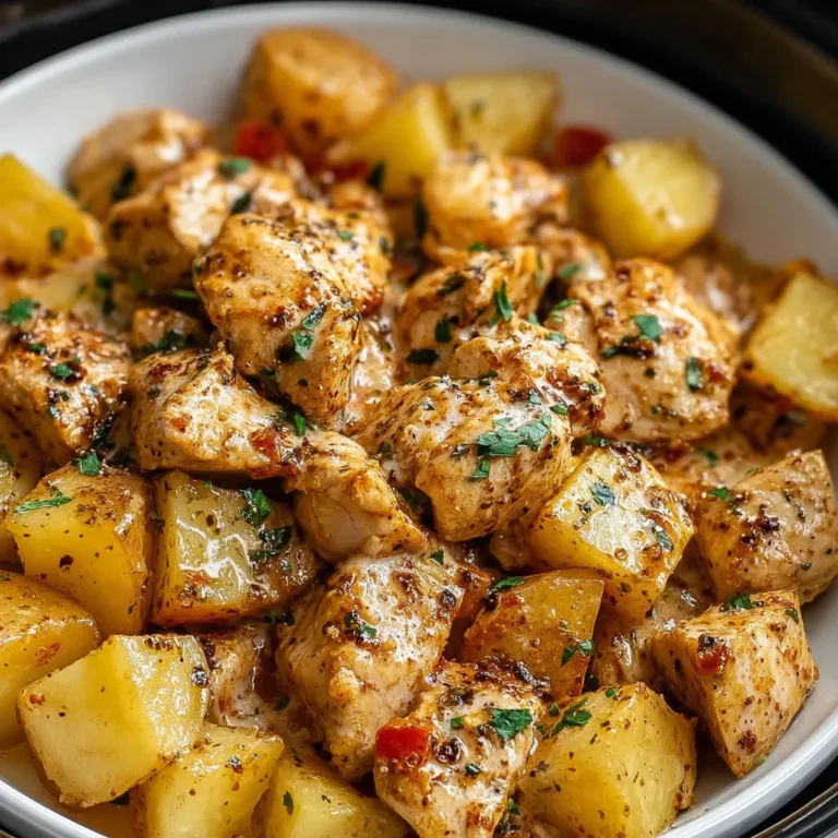 Garlic Parmesan Chicken Potatoes: Easy Crockpot Recipe