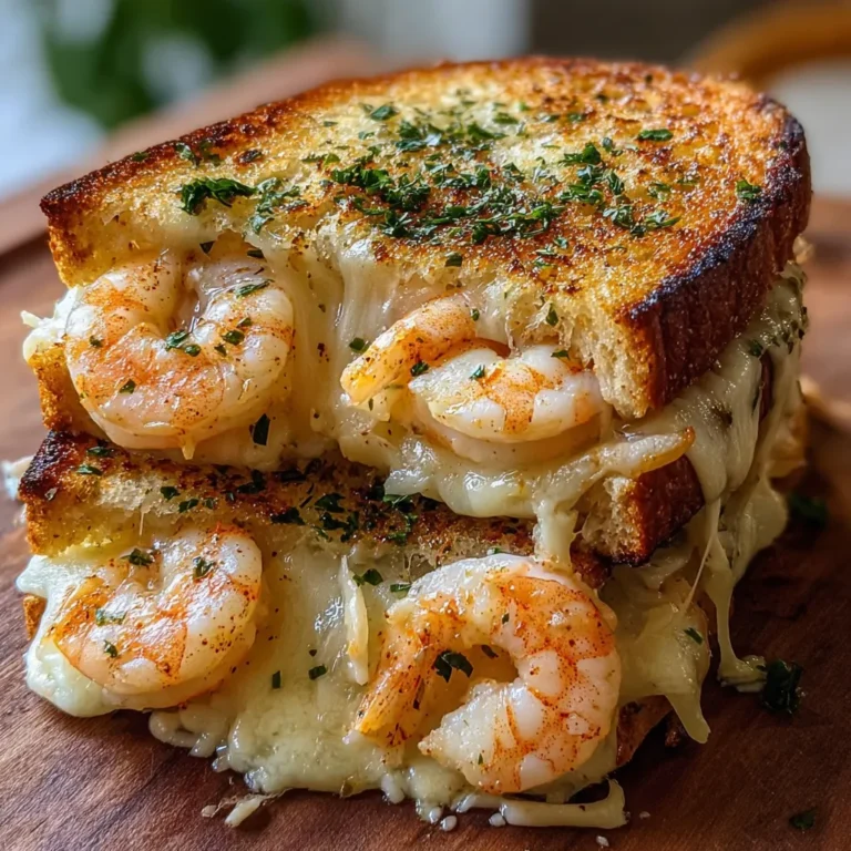 Garlic Shrimp Grilled Cheese Recipe - Delicious and Cheesy