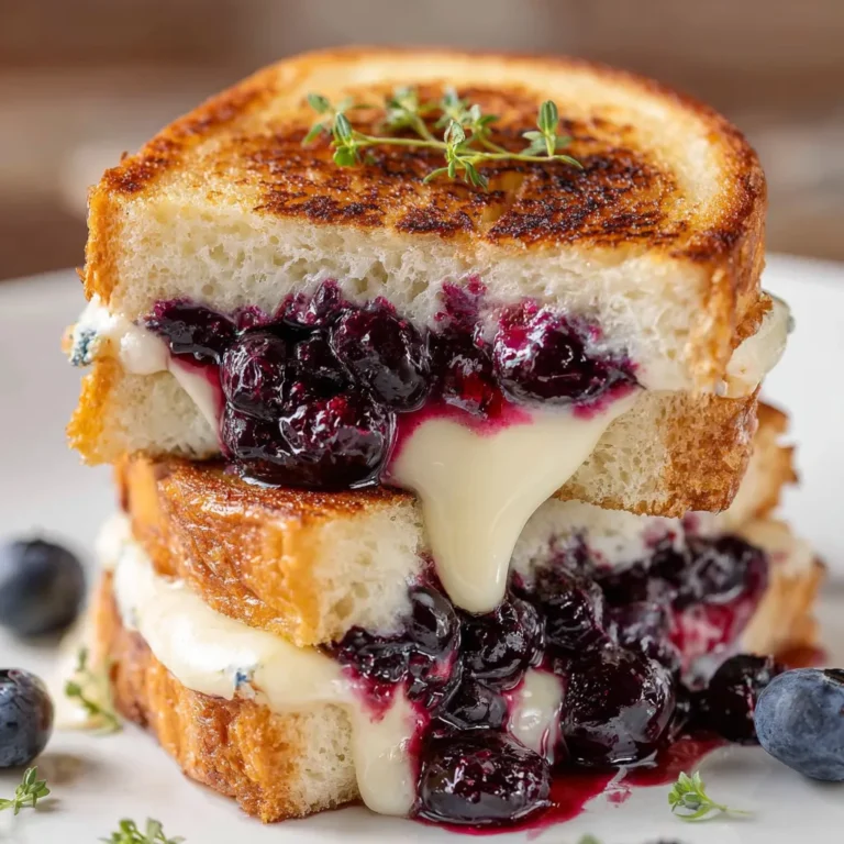 Gourmet Blueberry Brie Grilled Cheese Recipe