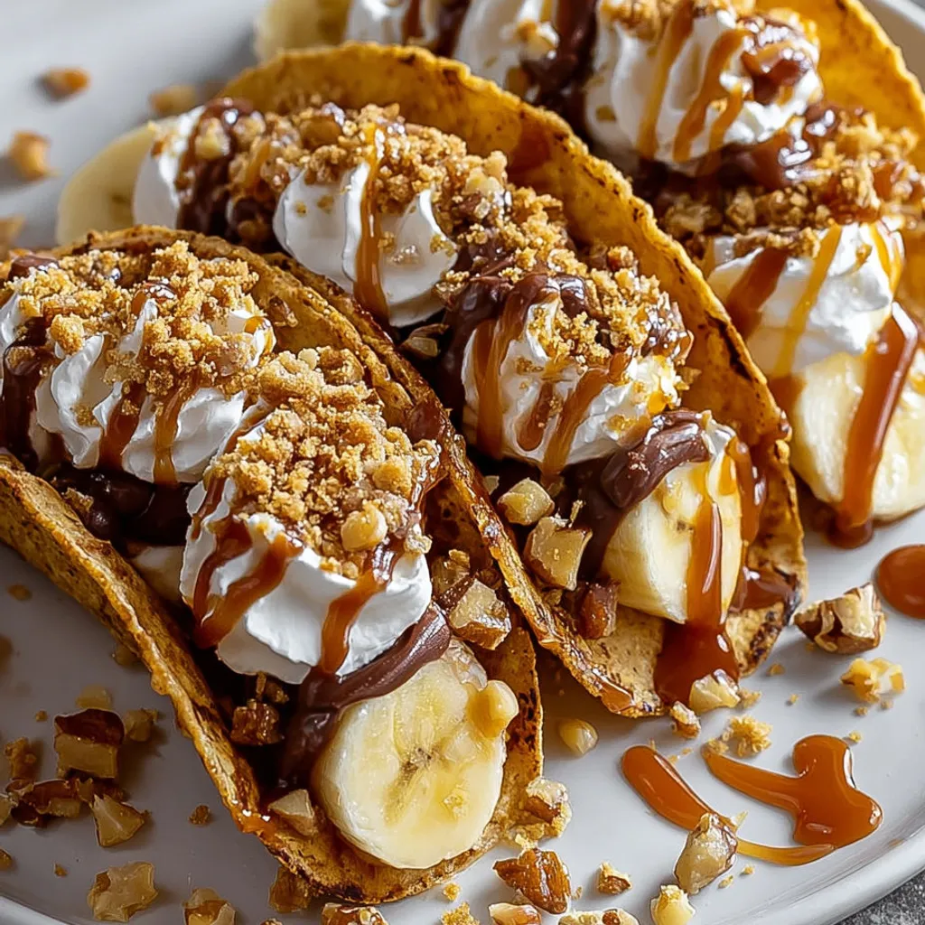 Indulgent Caramelized Banana Nut Taco Recipe