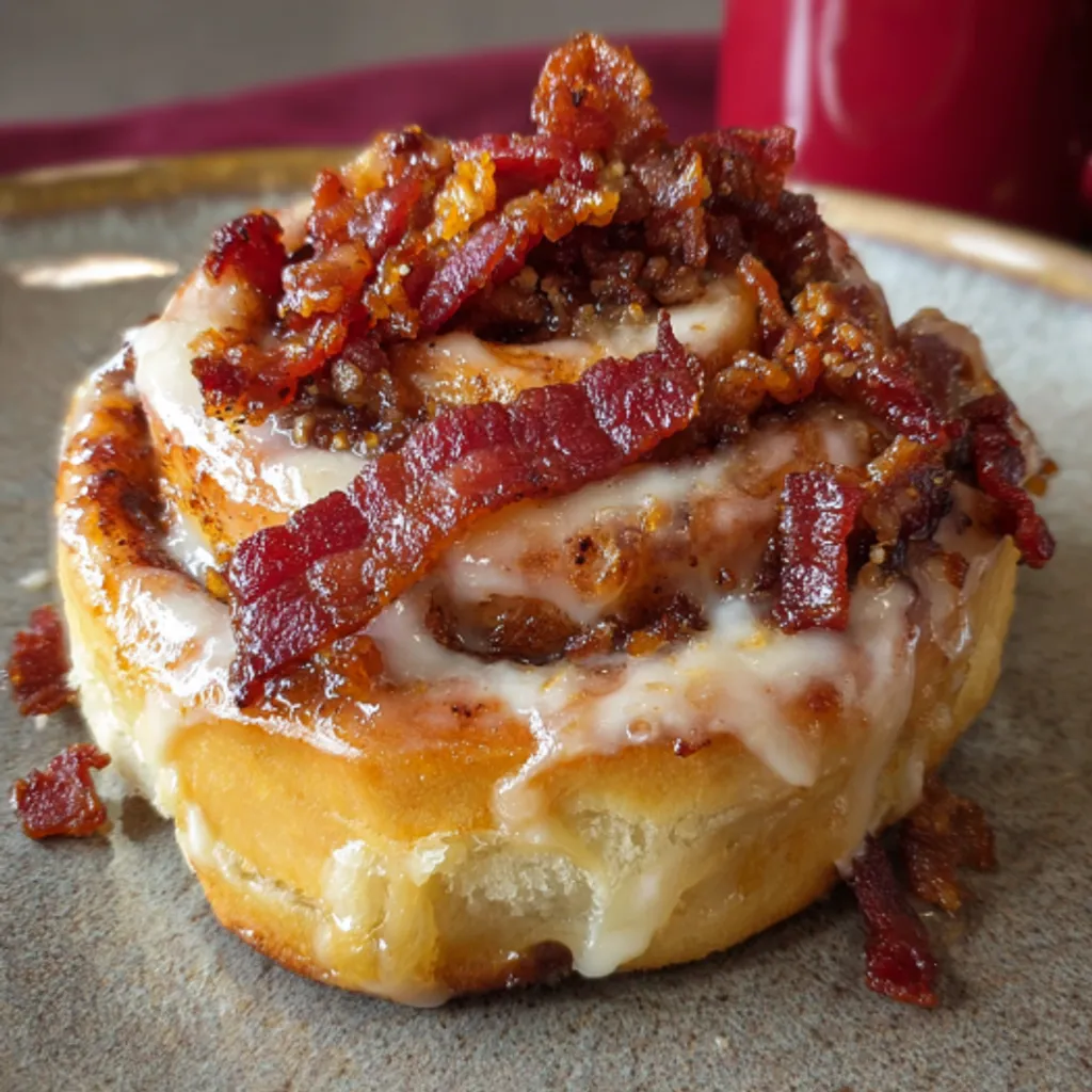 Irresistible Bourbon Maple Bacon Cinnamon Rolls