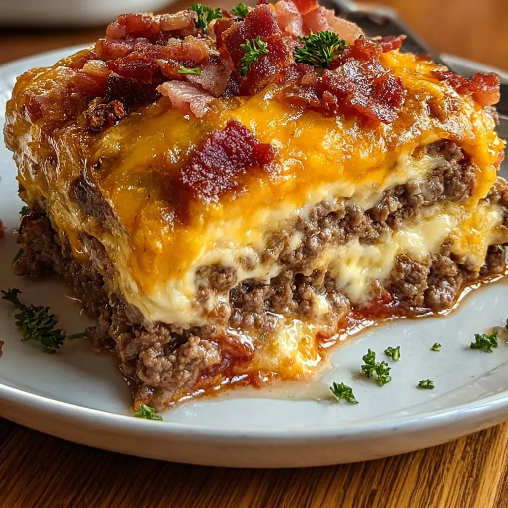 Keto Bacon Cheeseburger Casserole