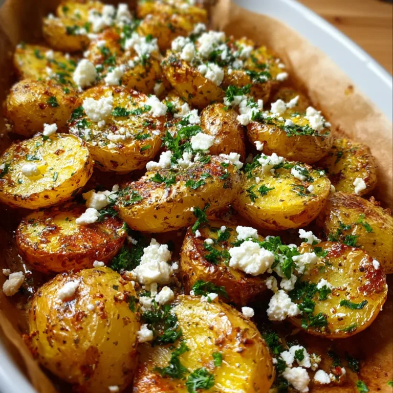 Mouthwatering Greek Lemon Feta Roast Potatoes