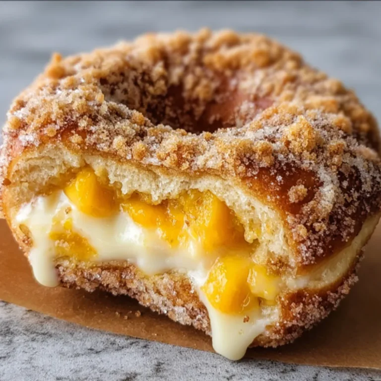 Peach Cobbler Cheesecake Donuts: Irresistible Recipe
