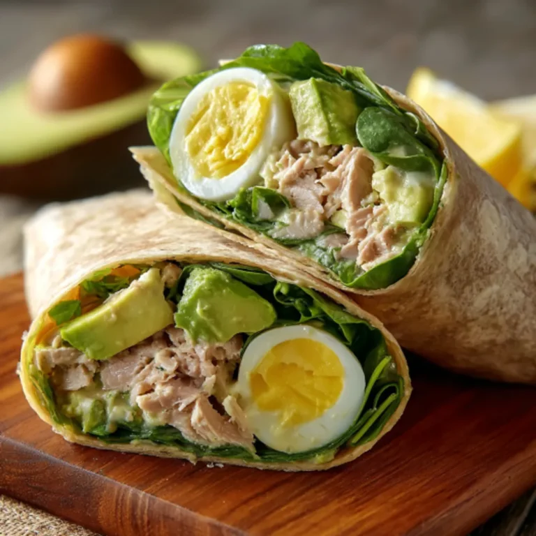 Protein-Packed Tuna Avocado Egg Wrap