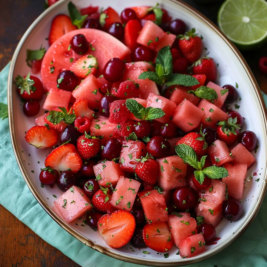 Refreshing Watermelon Lime Mint Salad