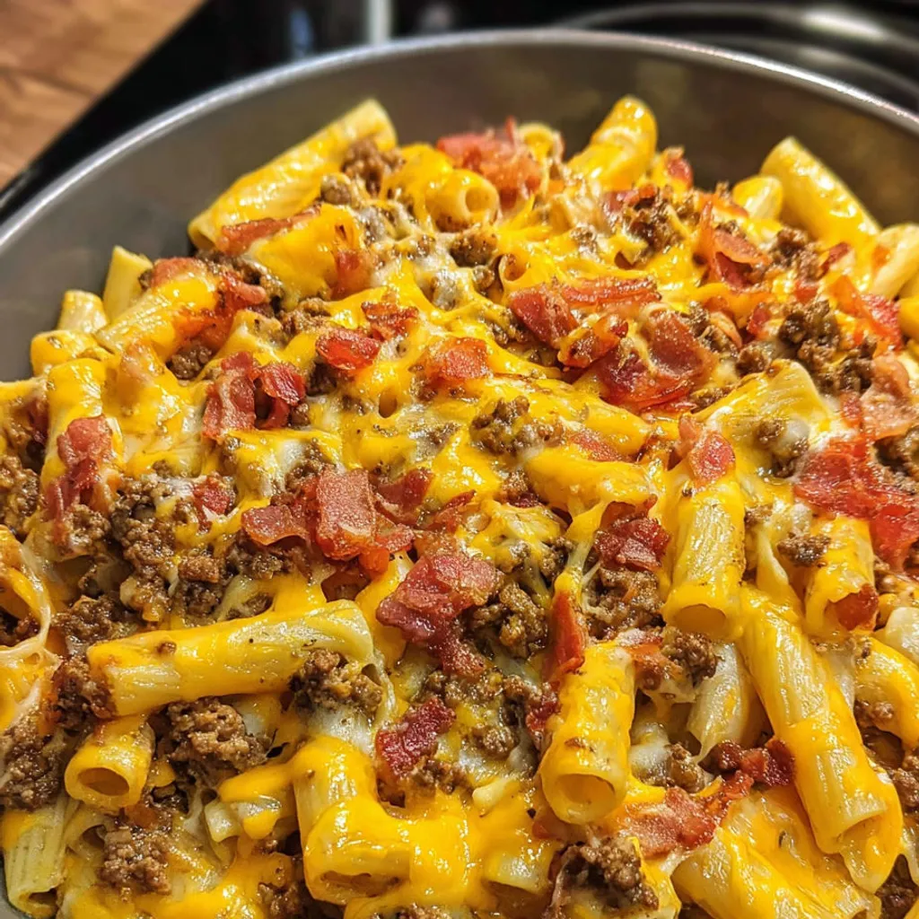 Savory Bacon Cheeseburger Pasta Bake Recipe