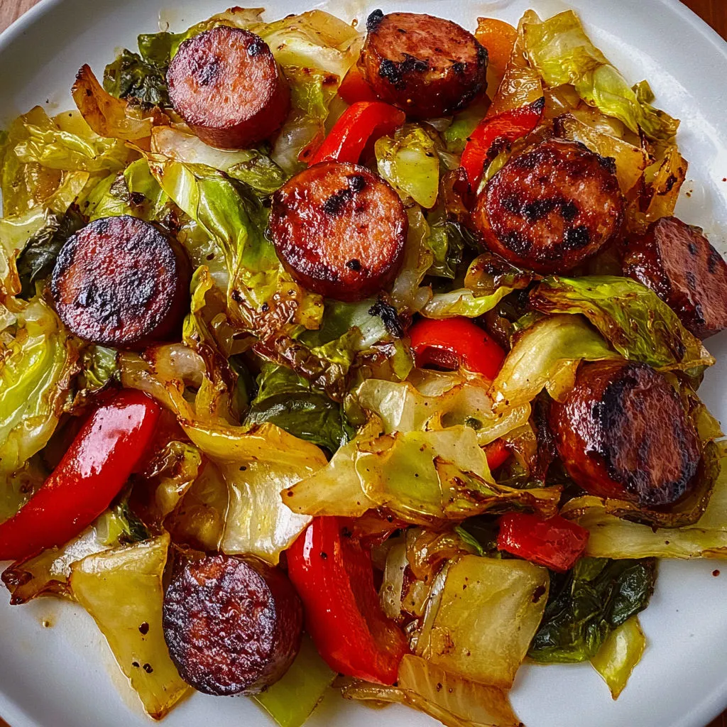 Savory Cabbage and Kielbasa Skillet Recipe