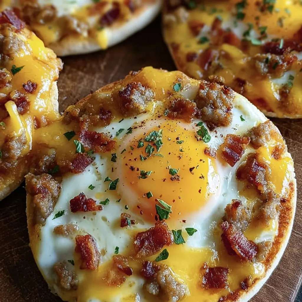 Savory English Muffin Breakfast Pizza Recipe