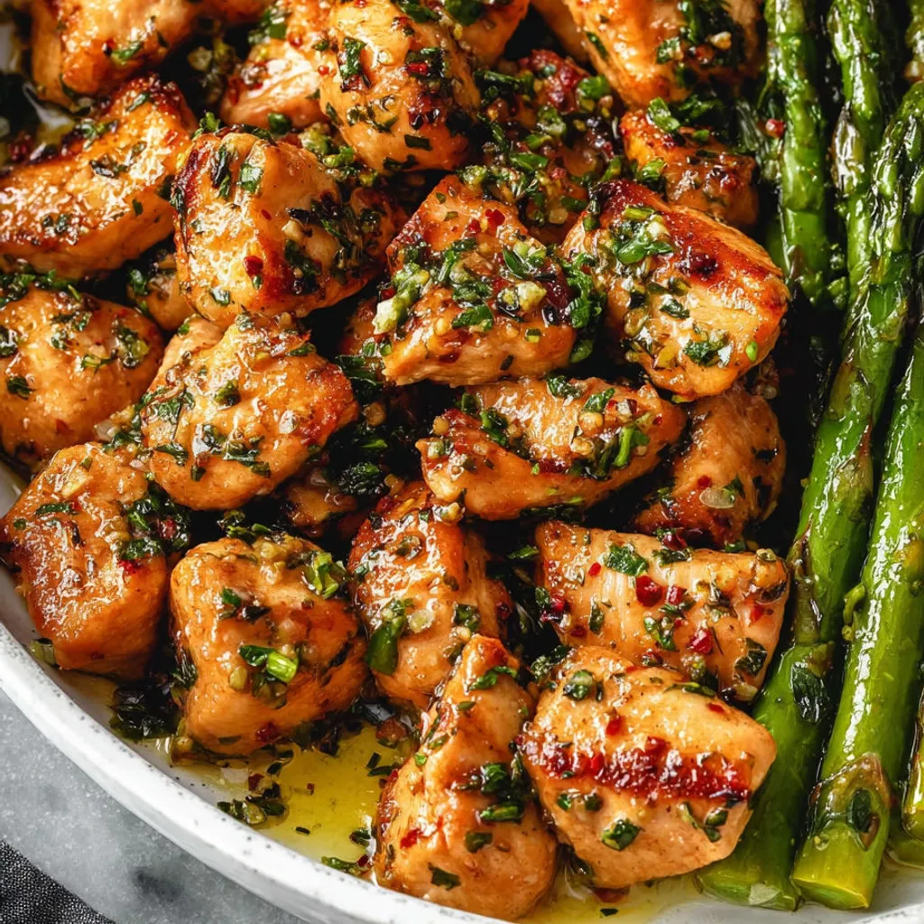 Savory Garlic Butter Chicken with Asparagus