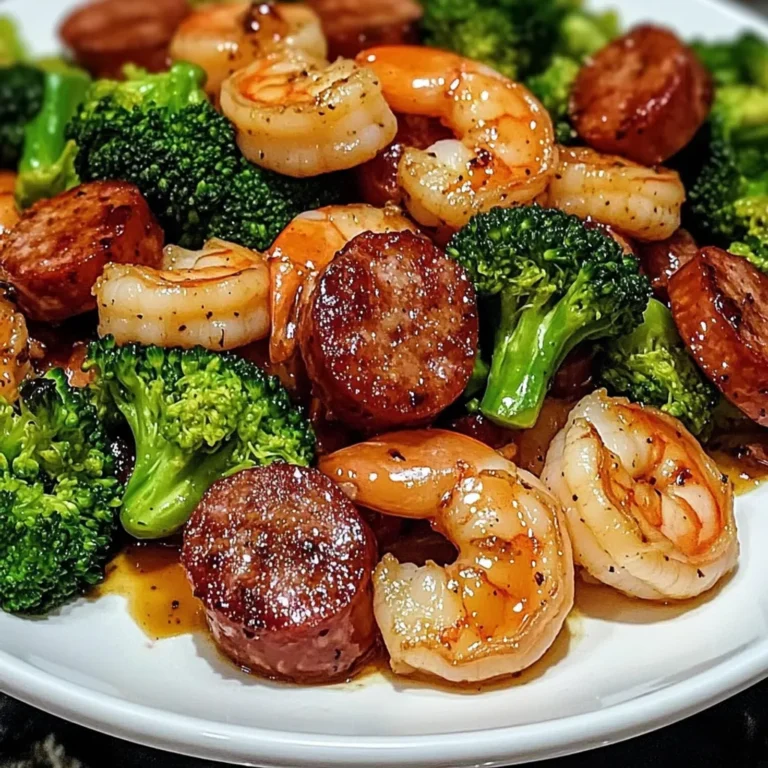 Savory Honey Garlic Shrimp Sausage Broccoli Recipe