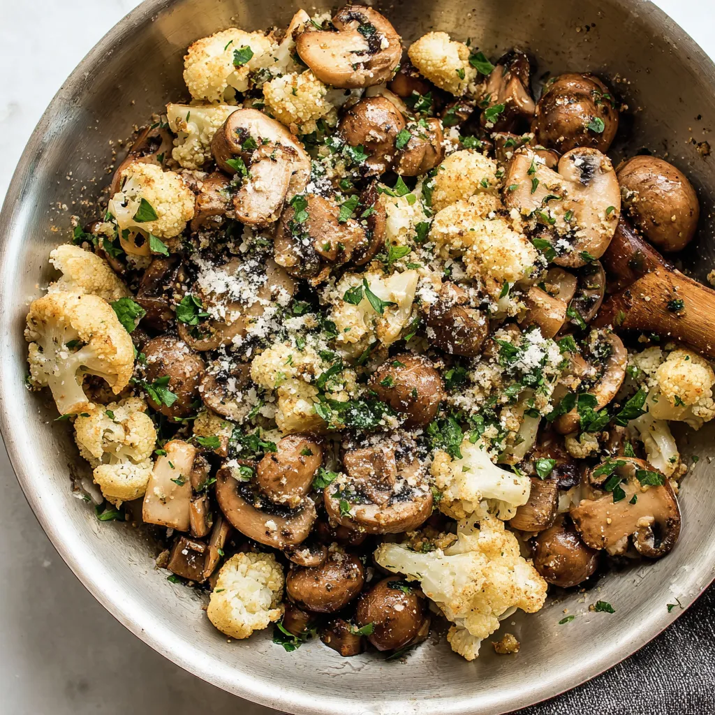Savory Mushroom Cauliflower Crumbles: Easy Sauteed Recipe