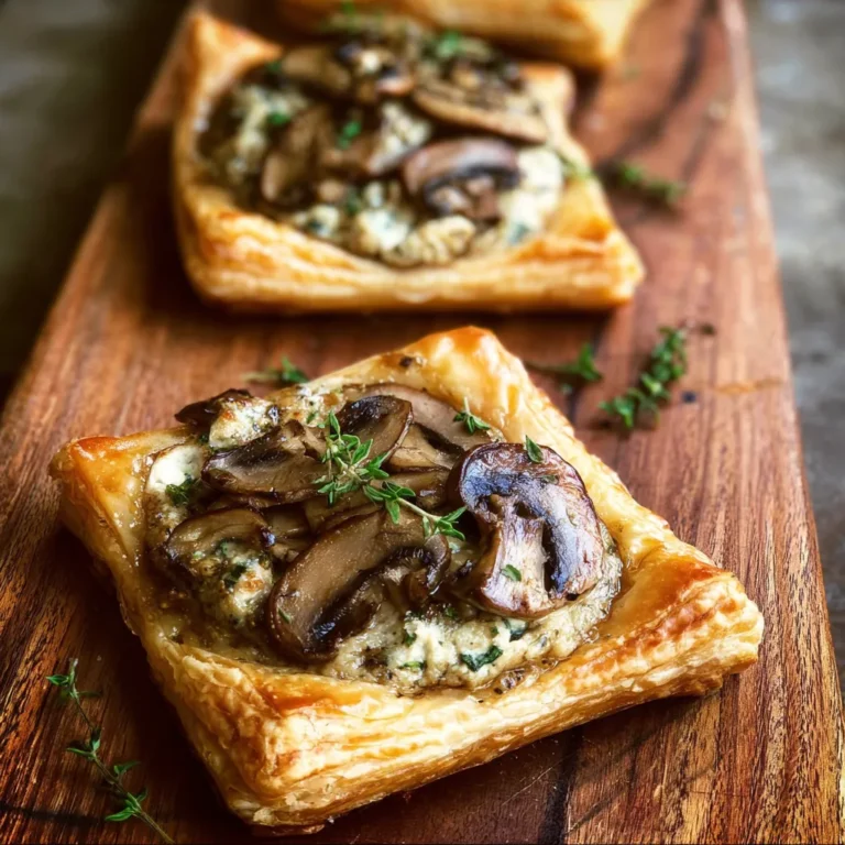 Savory Mushroom Shallot Goat Cheese Appetizer