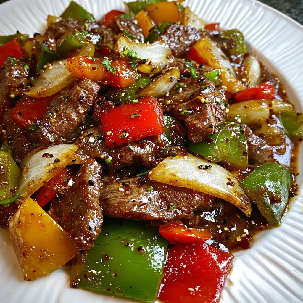 Savory Pepper Steak Stir Fry Recipe