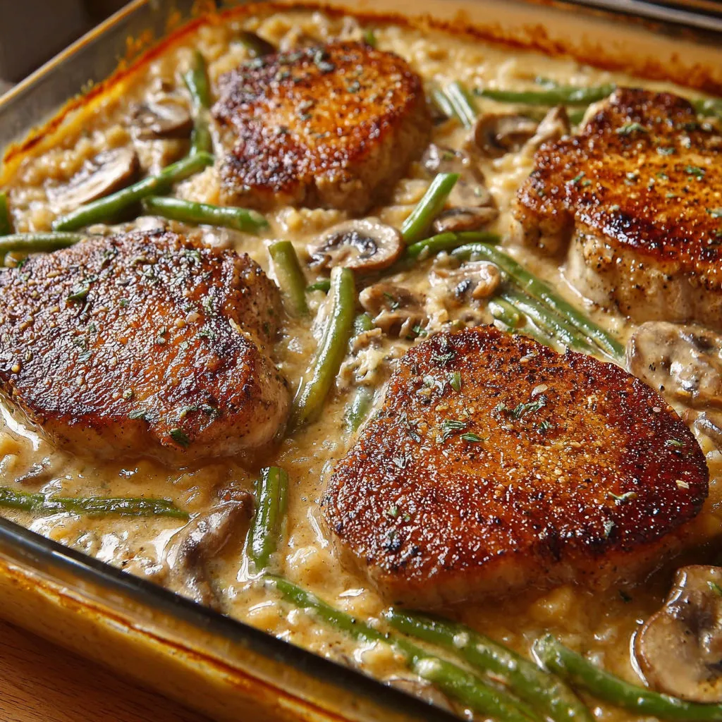 Savory Pork Chop Green Bean Casserole Recipe