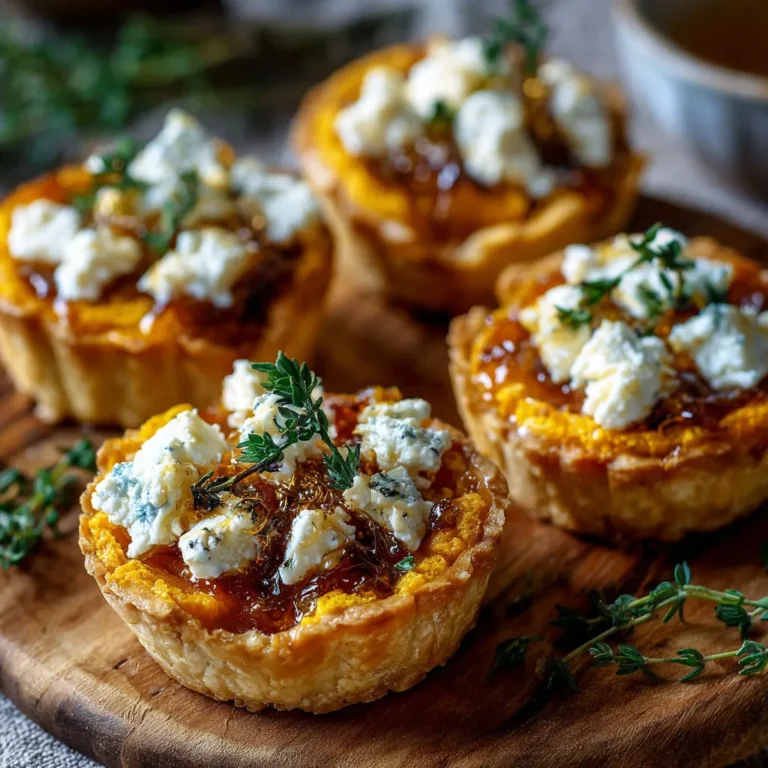 Savory Pumpkin Goat Cheese Tartlets: Easy Mini Recipe