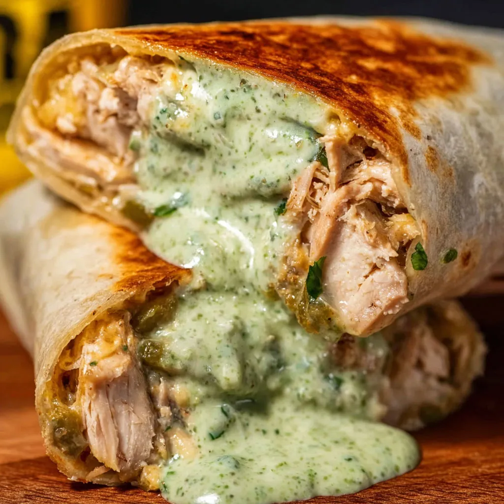 Savory Smoked Chicken Green Chile Burrito Recipe