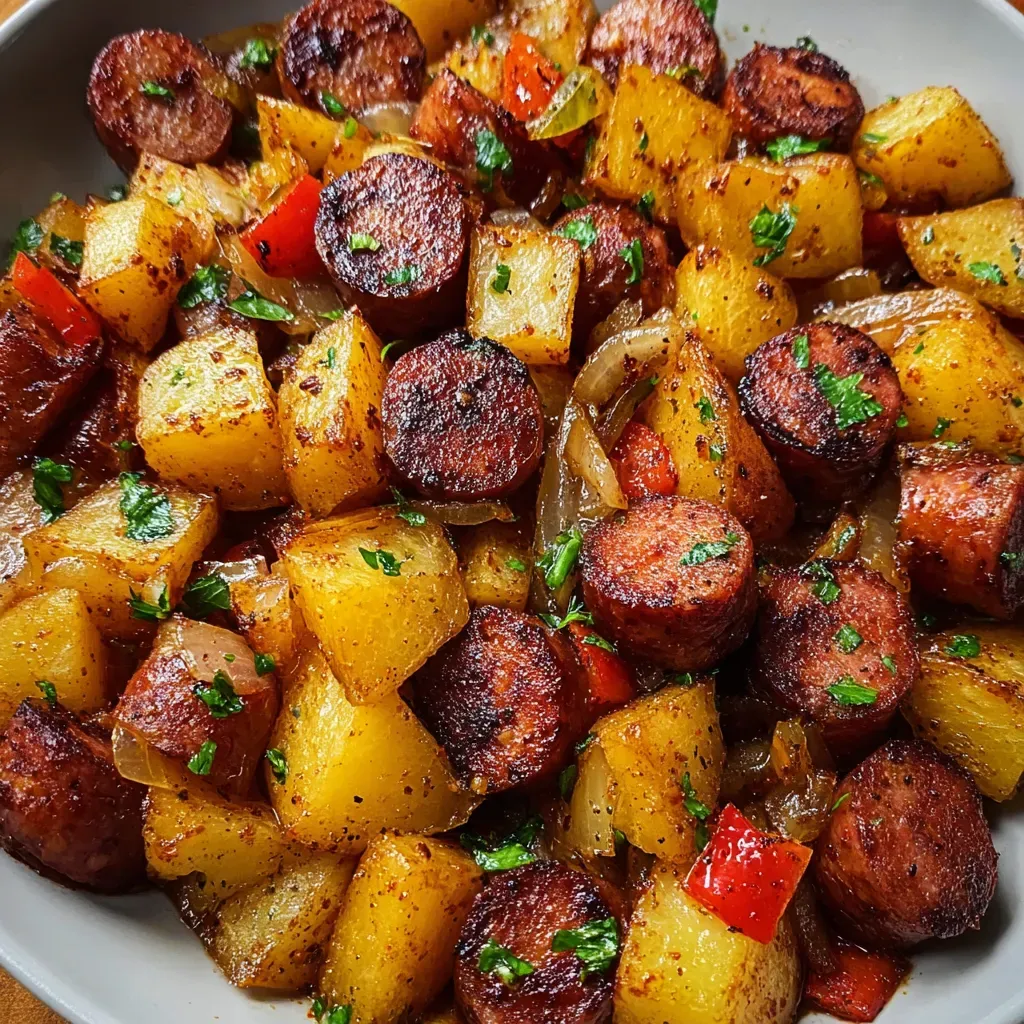 Savory Smoked Sausage Potato Skillet Recipe