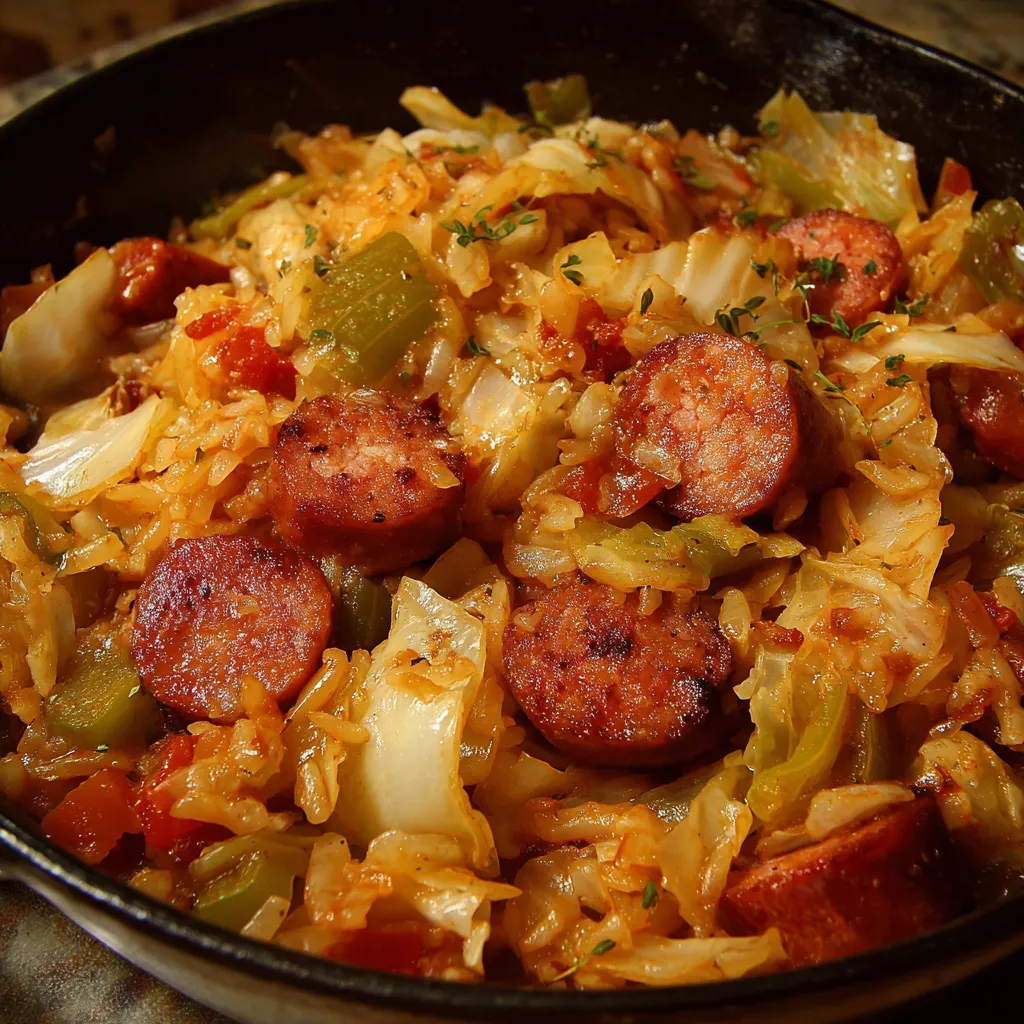 Spicy Cajun Cabbage Jambalaya Recipe