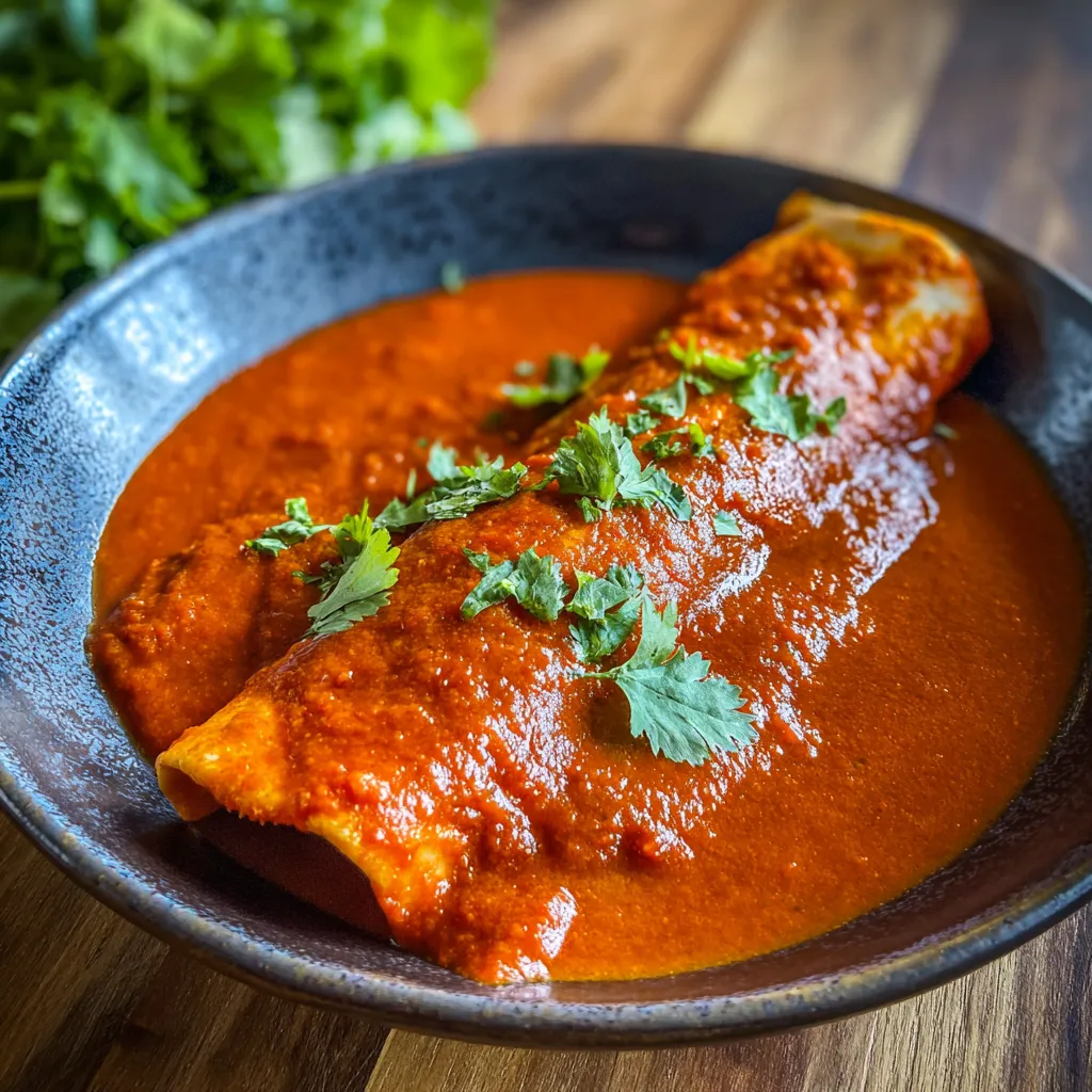 Spicy Chimayo Red Chile Enchilada Recipe