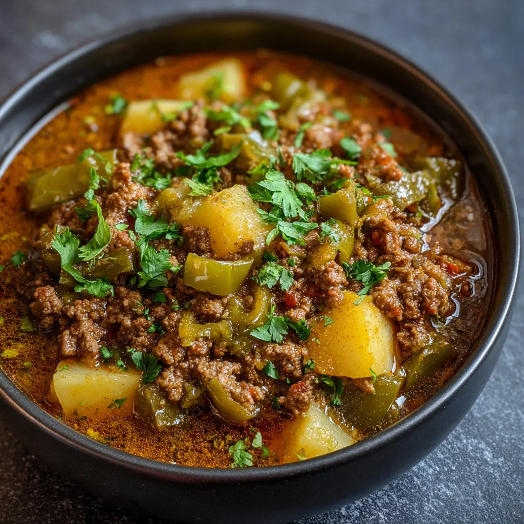 Spicy Green Chile Picadillo Beef Recipe