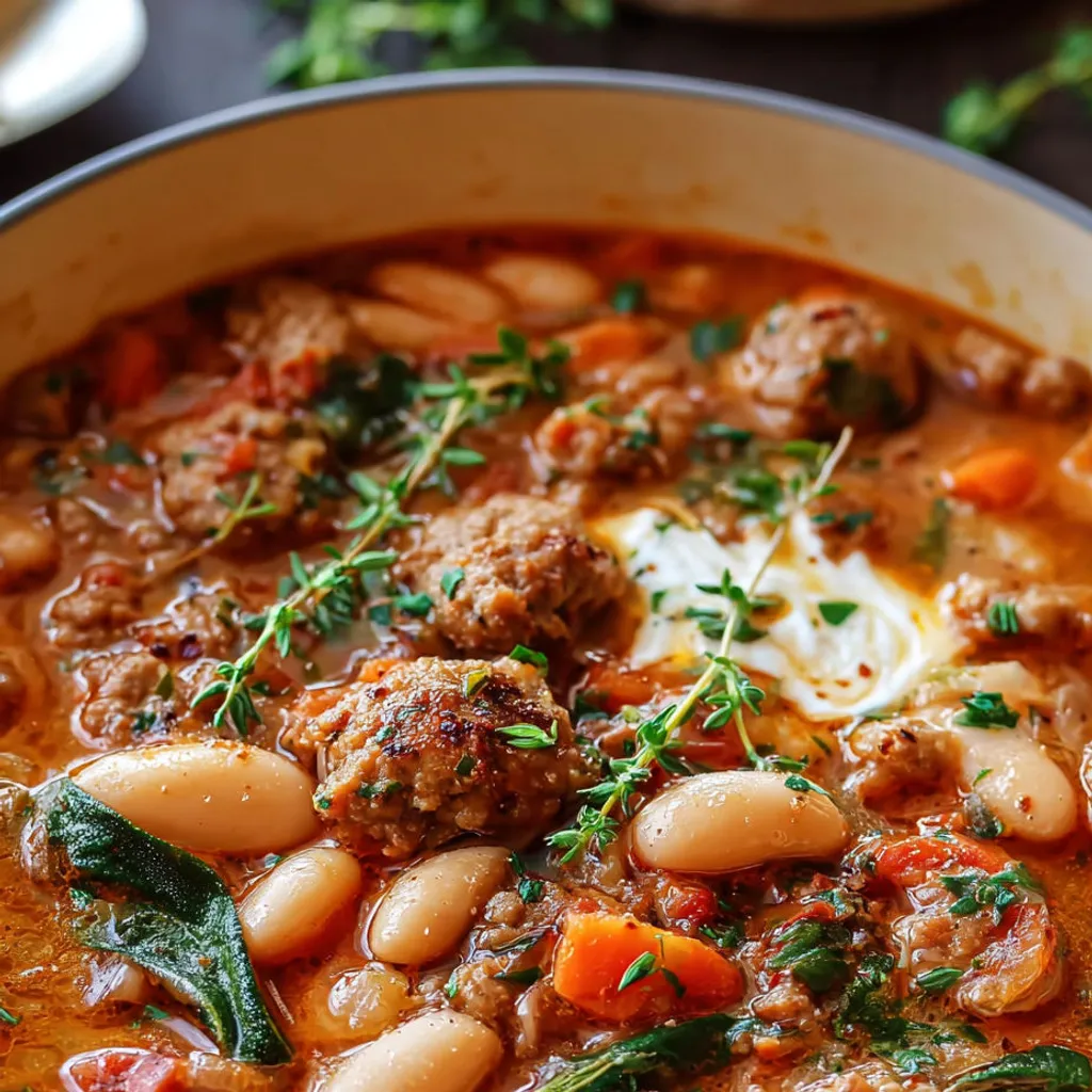 Spicy Italian Sausage Bean Soup Recipe