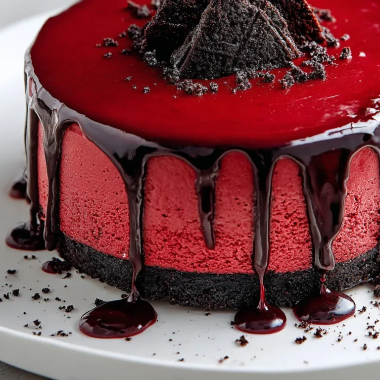 Spooky Red Velvet Cheesecake for Halloween