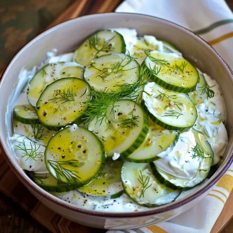 Tangy Pickle Juice Cucumber Salad Recipe
