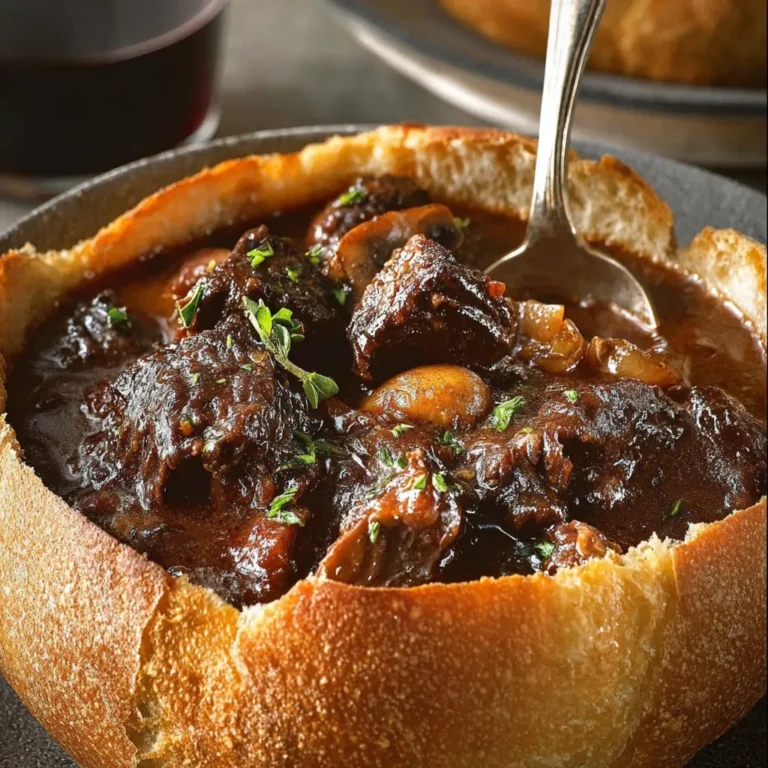 Tender Red Wine Braised Beef Bourguignon Recipe