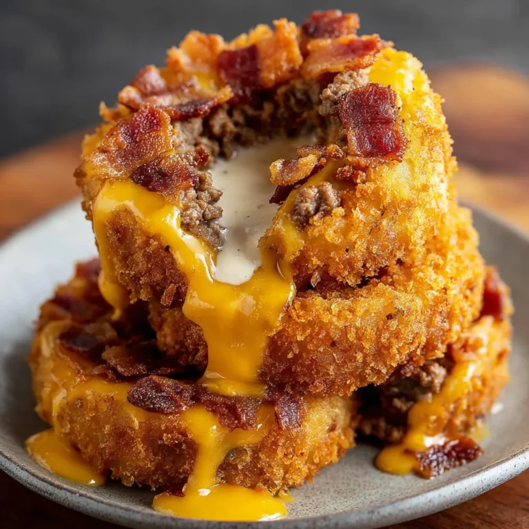 Ultimate Bacon Cheeseburger Onion Rings