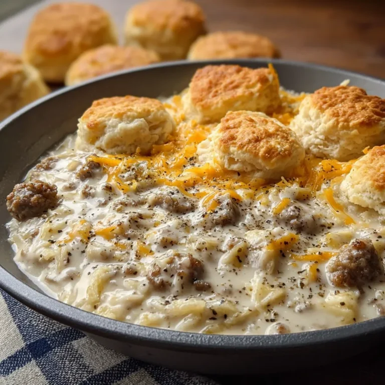 Ultimate Biscuits and Gravy Hashbrown Casserole