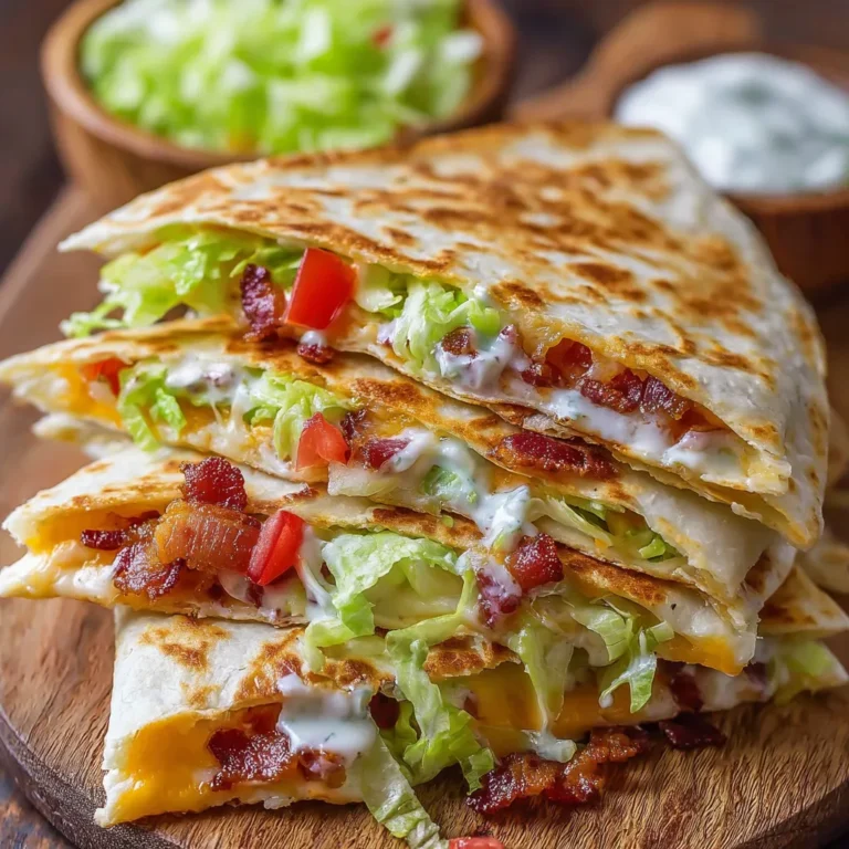 Ultimate Cheesy Bacon Ranch Quesadilla Recipe