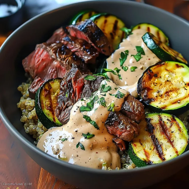 Zesty Grilled Steak Zucchini Bowl Recipe