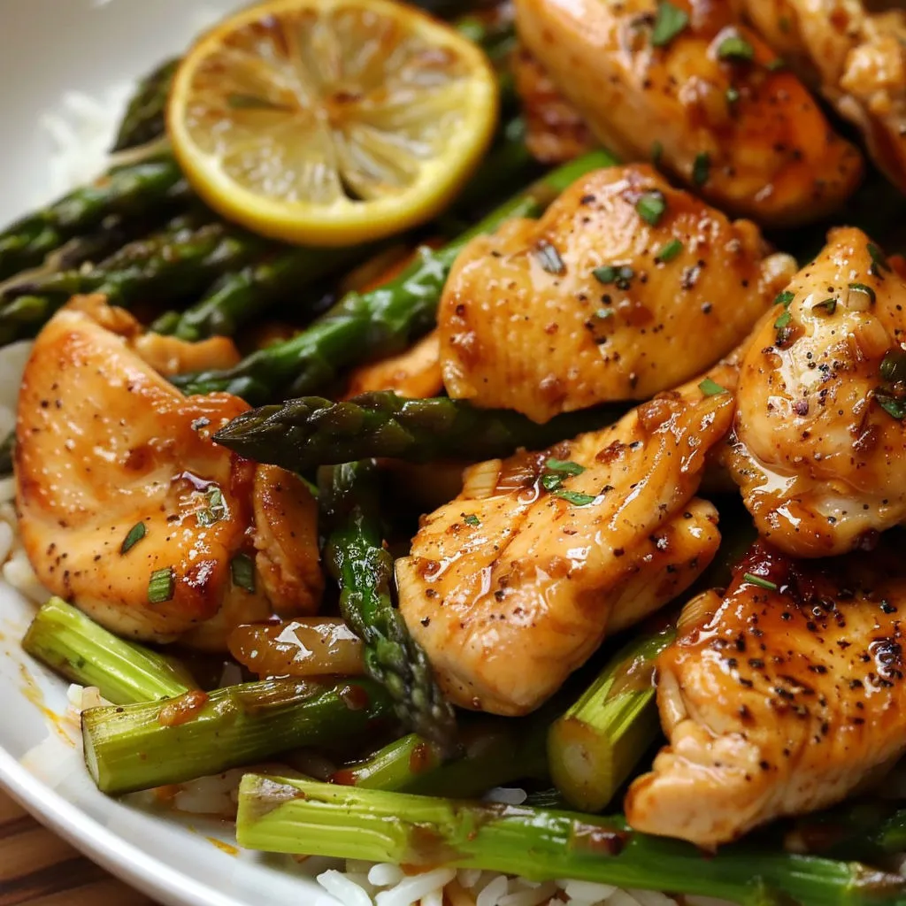 Zesty Lemon Chicken Asparagus Stir-Fry Recipe