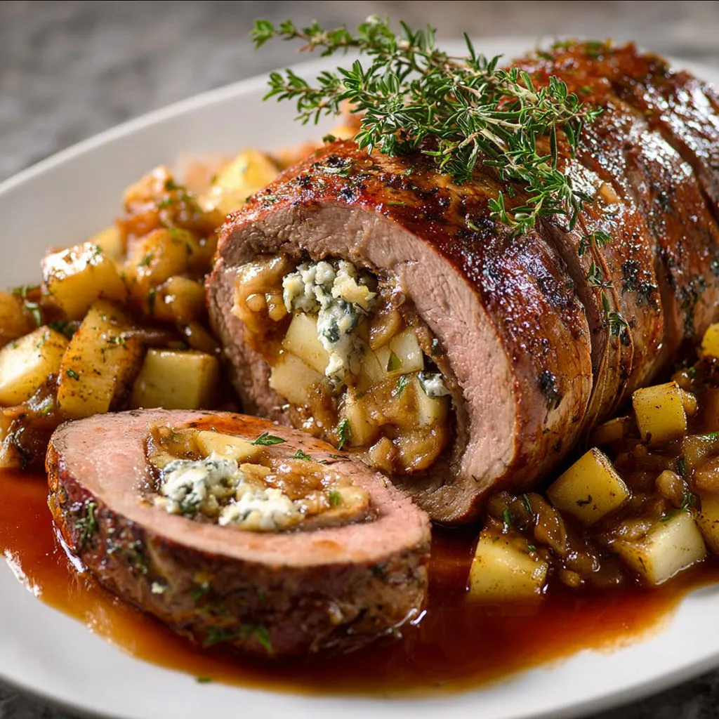 Apple Bourbon Stuffed Beef Tenderloin Recipe