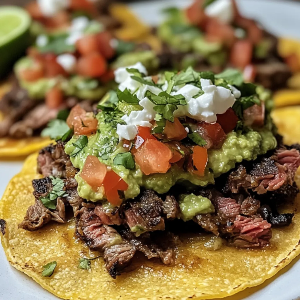Authentic Mexican Grilled Steak Tostadas