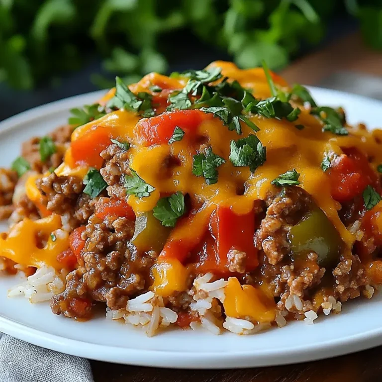 Cheesy Beef Stuffed Pepper Casserole Recipe