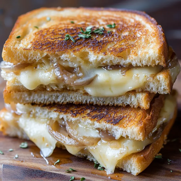 Cheesy French Onion Grilled Cheese Recipe