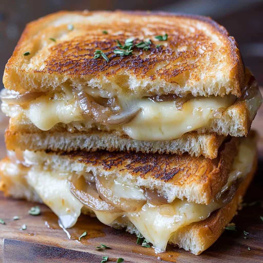 Cheesy French Onion Grilled Cheese Recipe