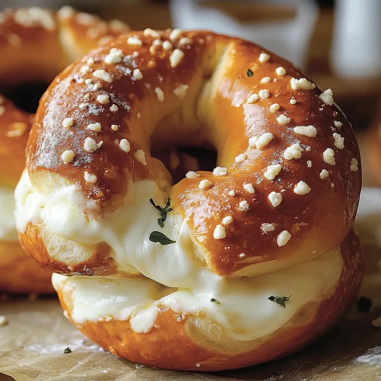 Cheesy Mozzarella Stuffed Soft Pretzels