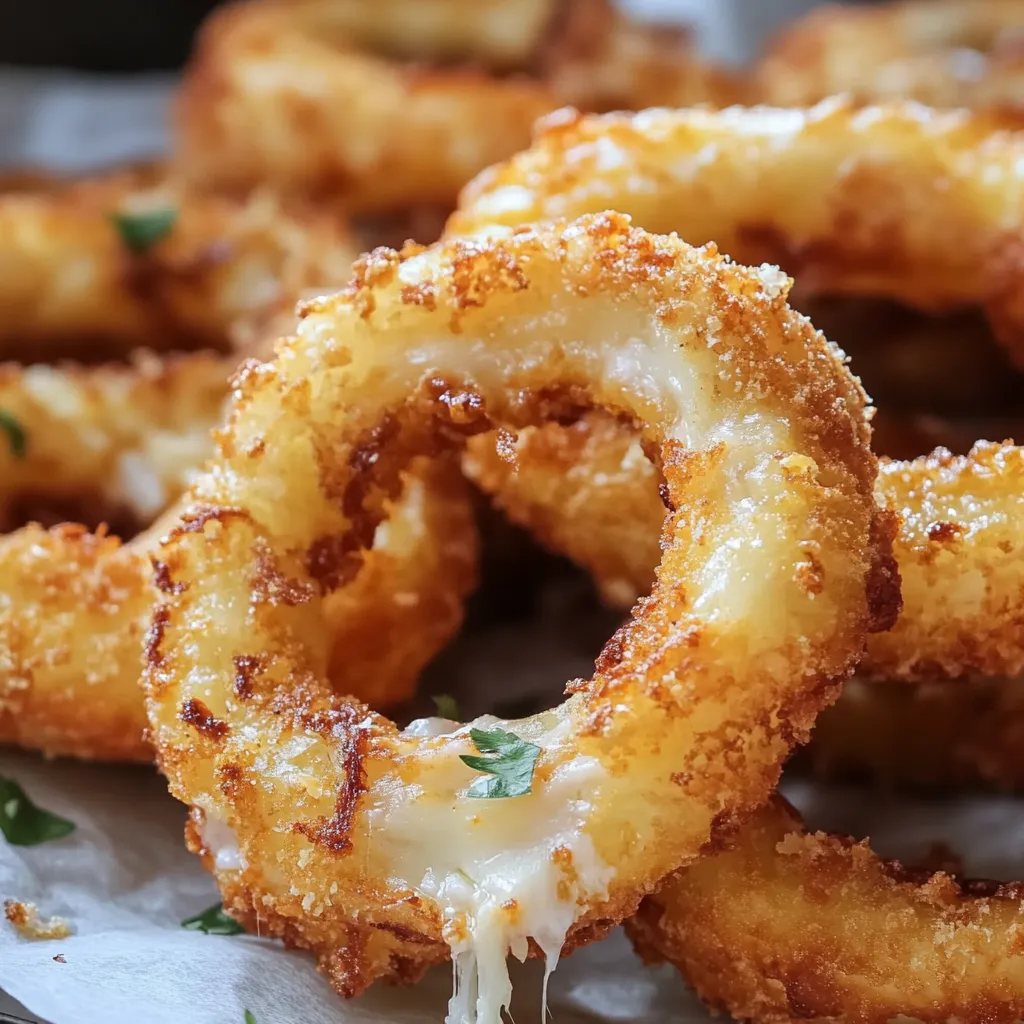 Cheesy Onion Rings Recipe: Crispy Baked Perfection