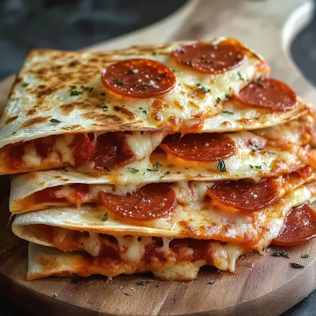 Cheesy Pepperoni Pizza Quesadillas Recipe